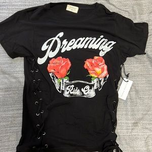 Size xs woman's tee biker top